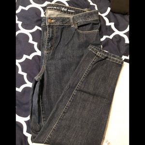 Denim skinny leg jeans